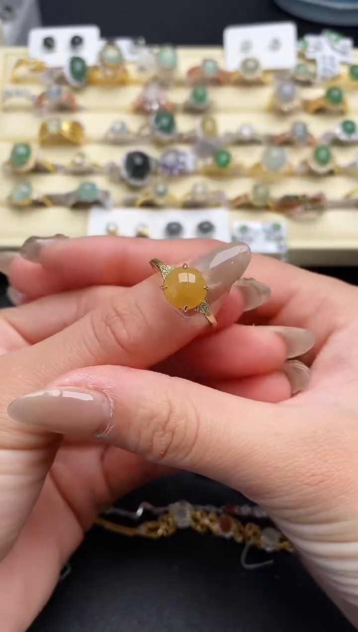 【闪购商品】翡翠戒指银S925镶嵌44444444+7