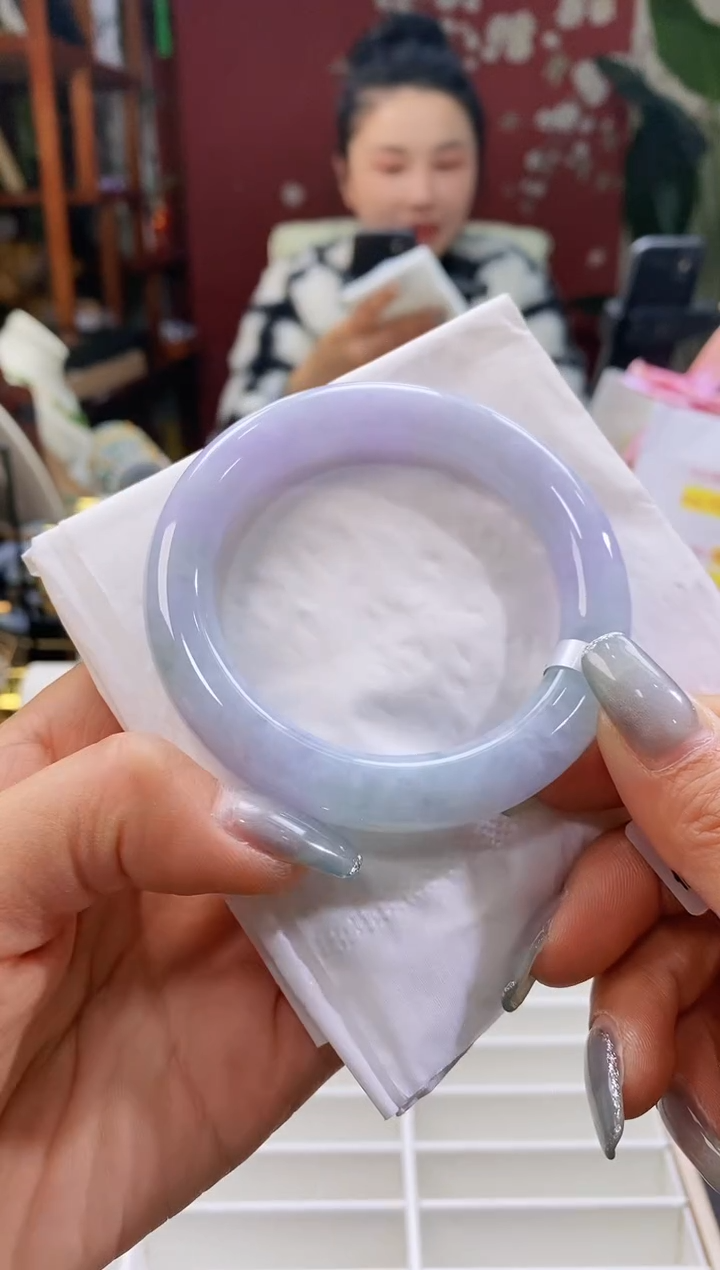 【闪购商品】翡翠手镯未镶嵌122冰紫5556/10.7*10.9圆