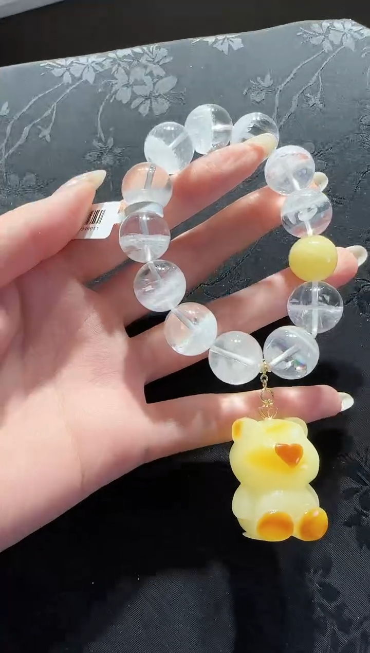 【闪购商品】水晶手串未镶嵌水晶蜜蜡小熊手串设计款