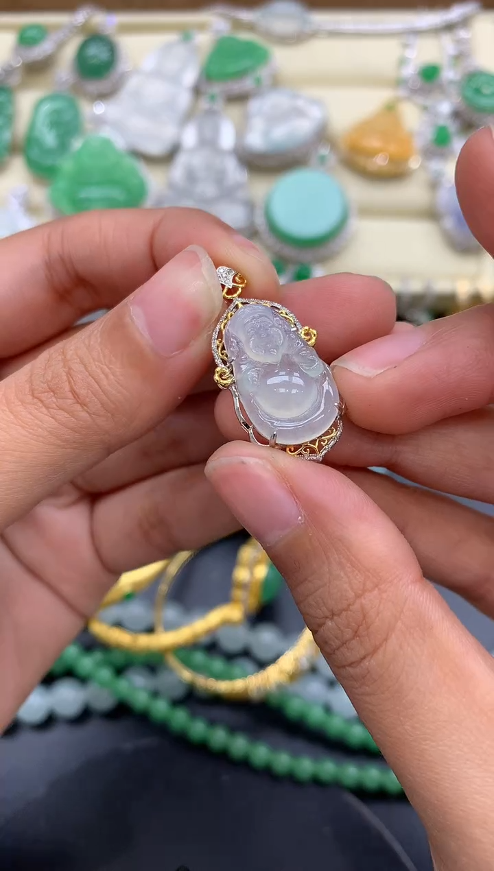 【闪购商品】翡翠颈饰18K金镶嵌467-中国好珍宝