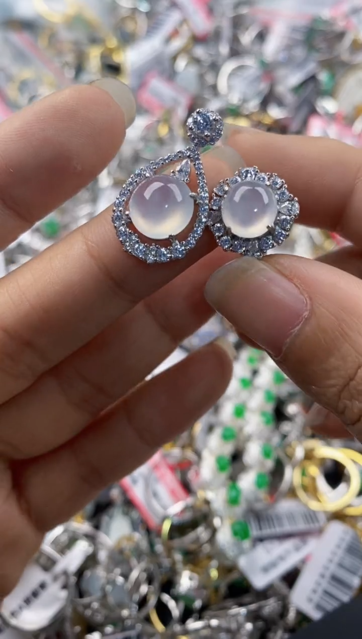 银S925镶嵌戒指翡翠999                   1