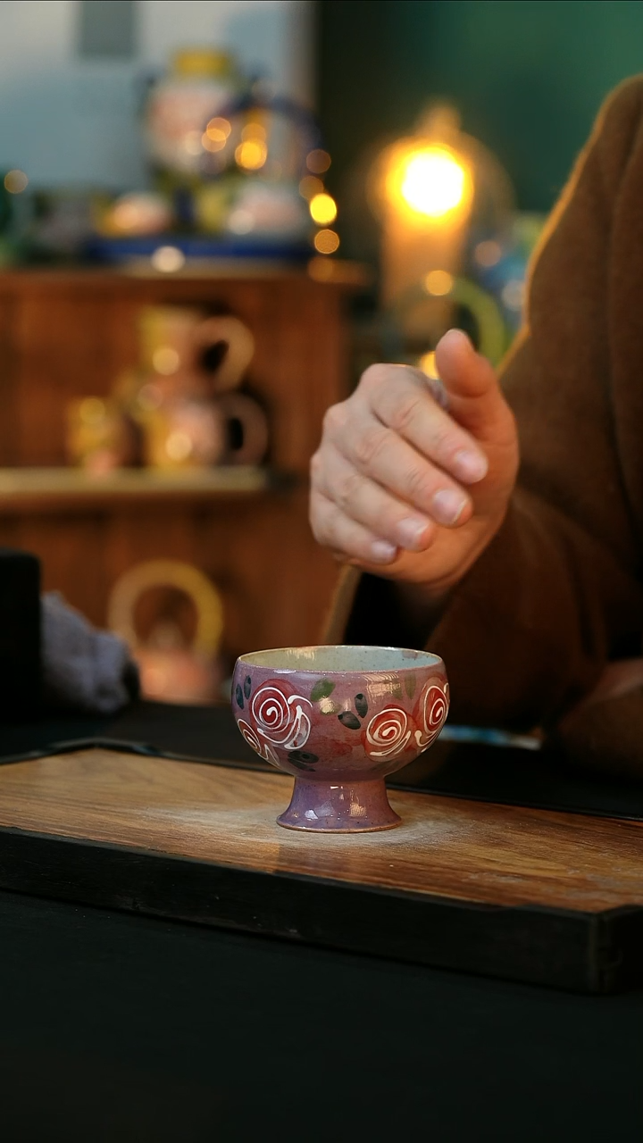 【闪购商品】杯手绘心瓷陶瓷浮力