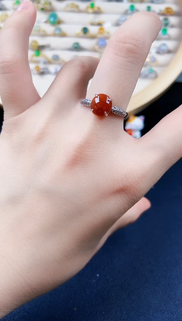 【闪购商品】翡翠银S925镶嵌戒指46456464