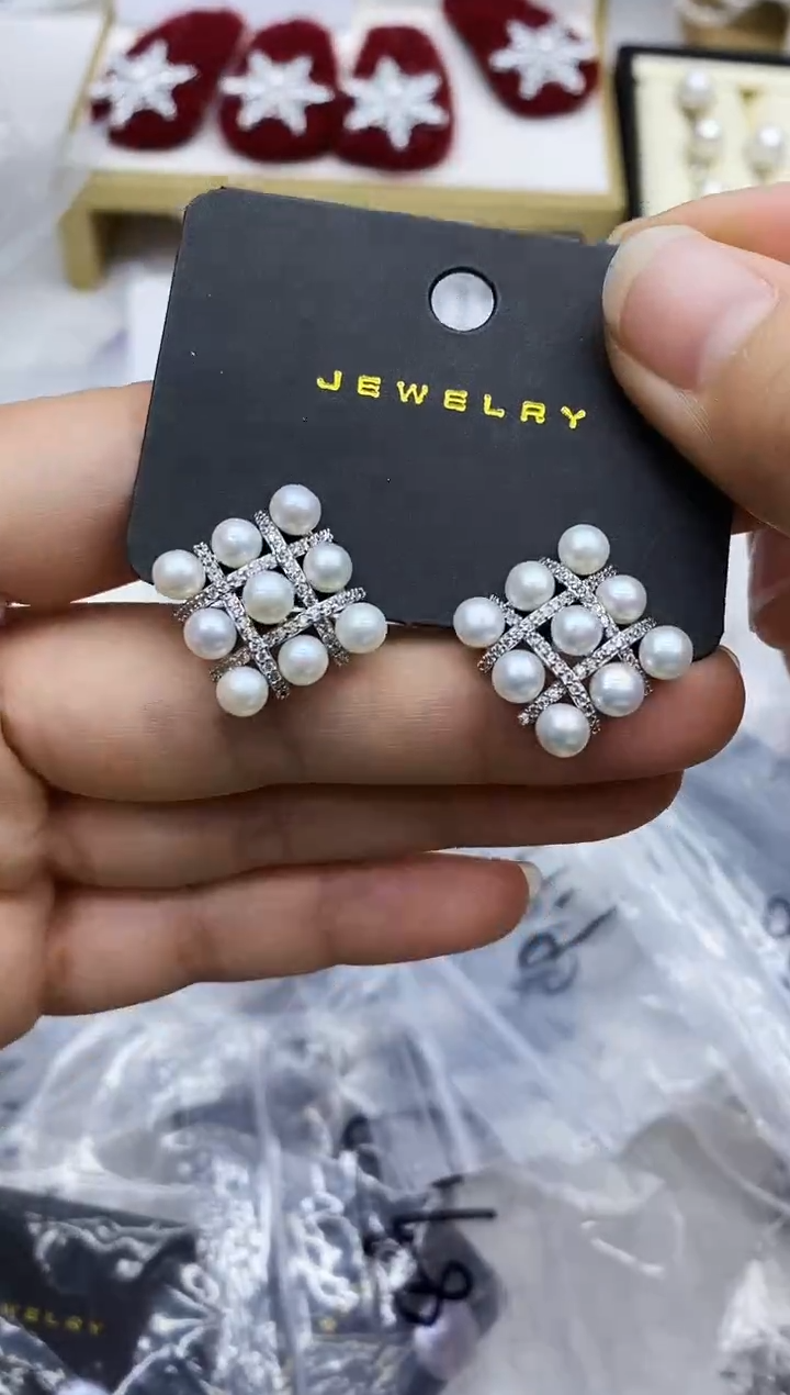 未镶嵌耳饰淡水珍珠耳钉多样性发其一