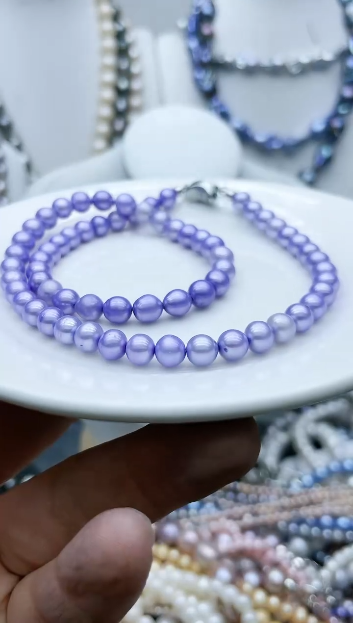 【闪购商品】淡水珍珠颈饰钛钢1