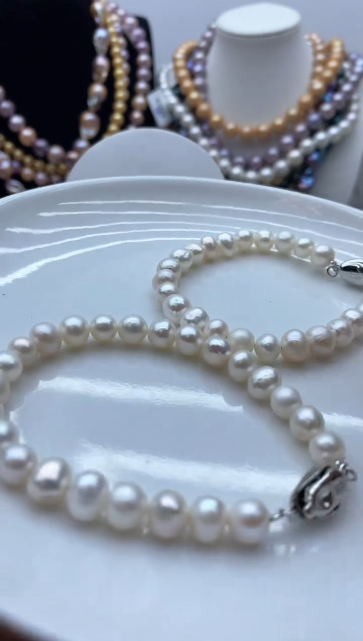 【闪购商品】淡水珍珠颈饰钛钢29