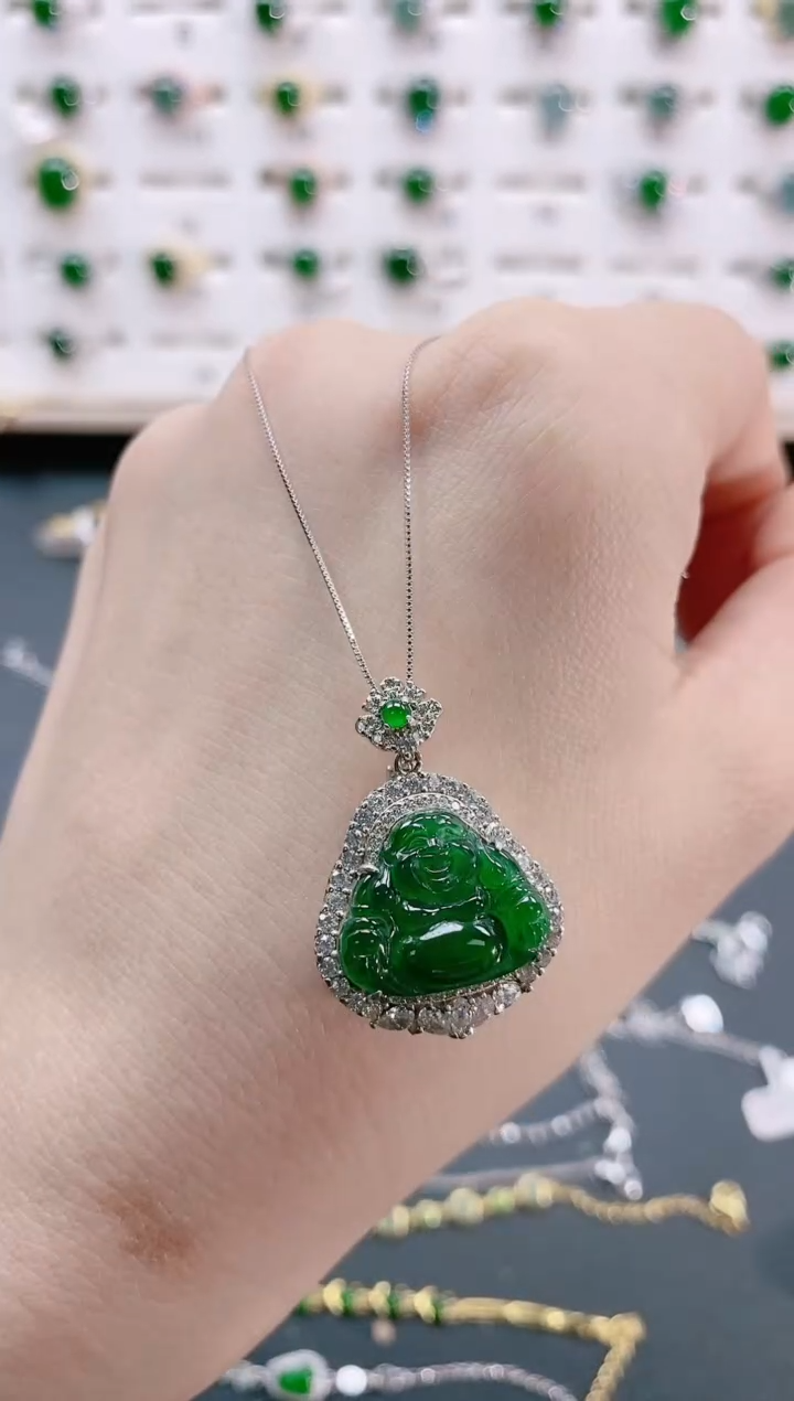 【闪购商品】翡翠戒指银S925镶嵌天然翡翠