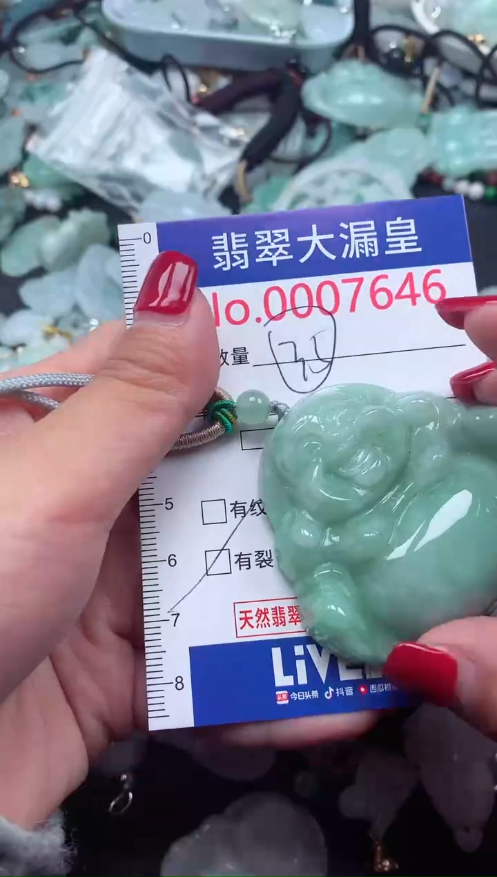 颈饰未镶嵌翡翠7646