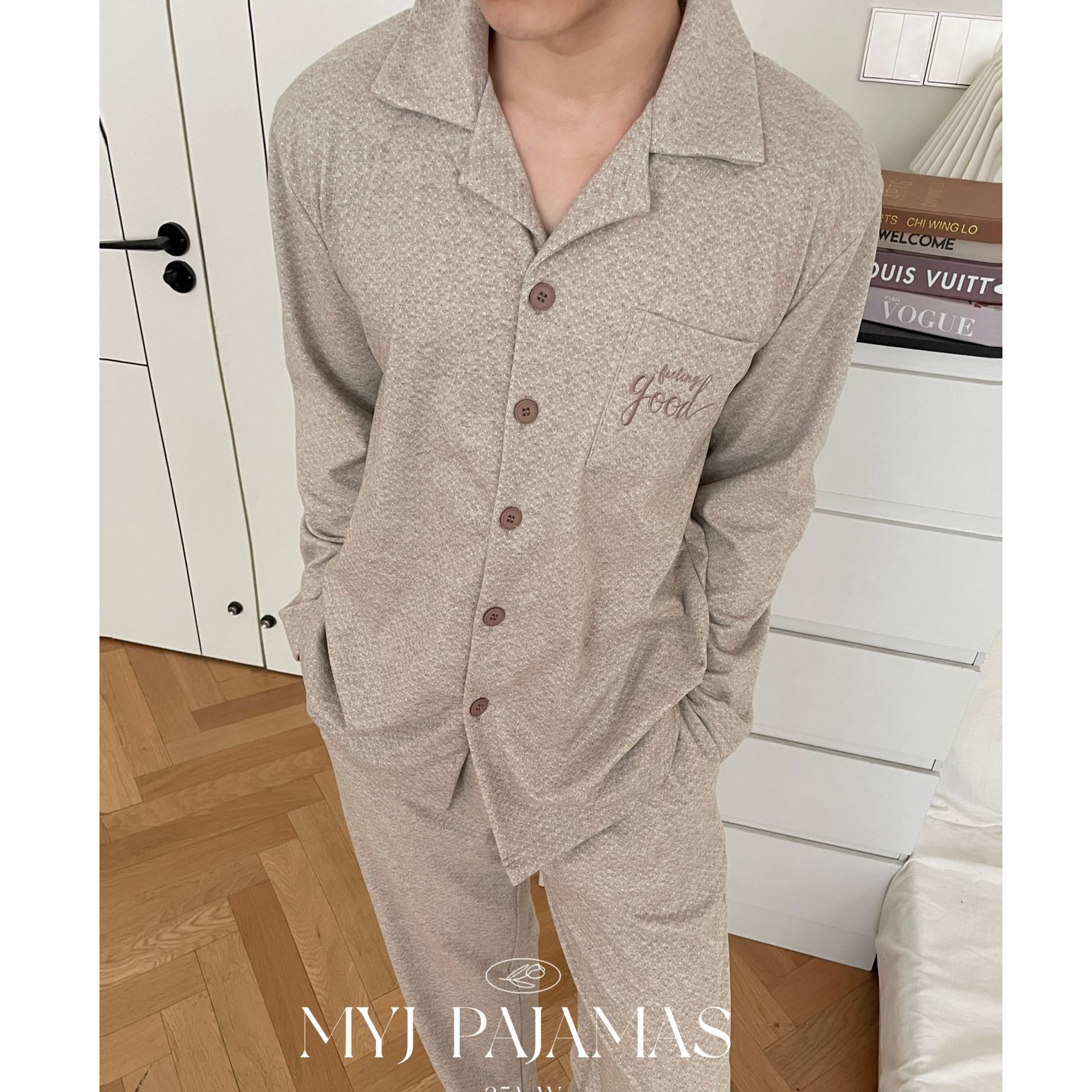 男款 秋冬加厚保暖（德绒）亲肤 男款睡衣长裤长袖套装！