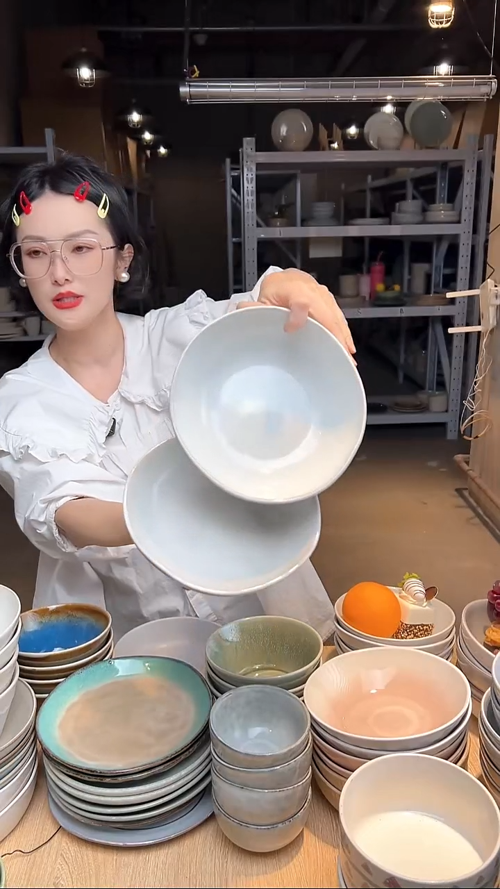 瓷1932外贸尾货高温釉下彩陶瓷餐具默认微瑕