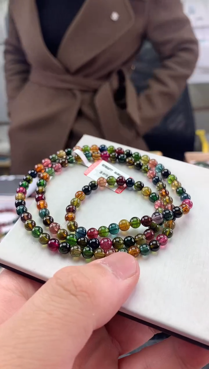 【闪购商品】碧玺手串未镶嵌多样性发一条