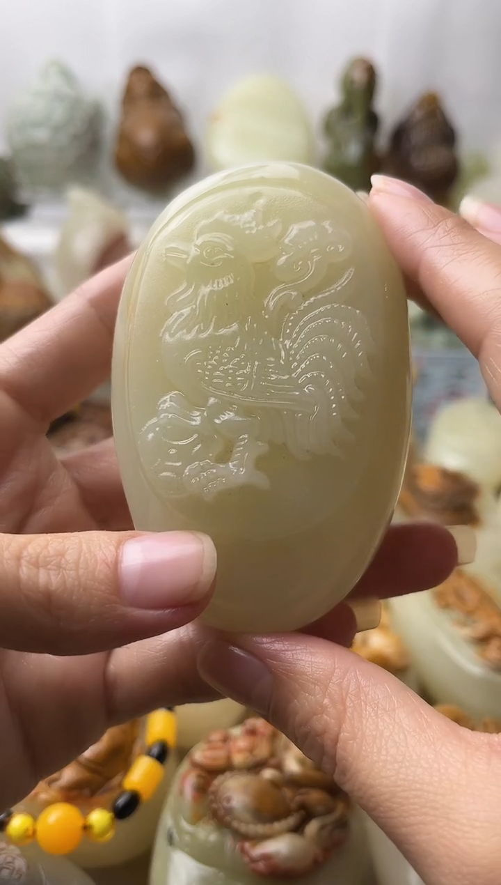 石材古青石棉纹正常不退换鸡