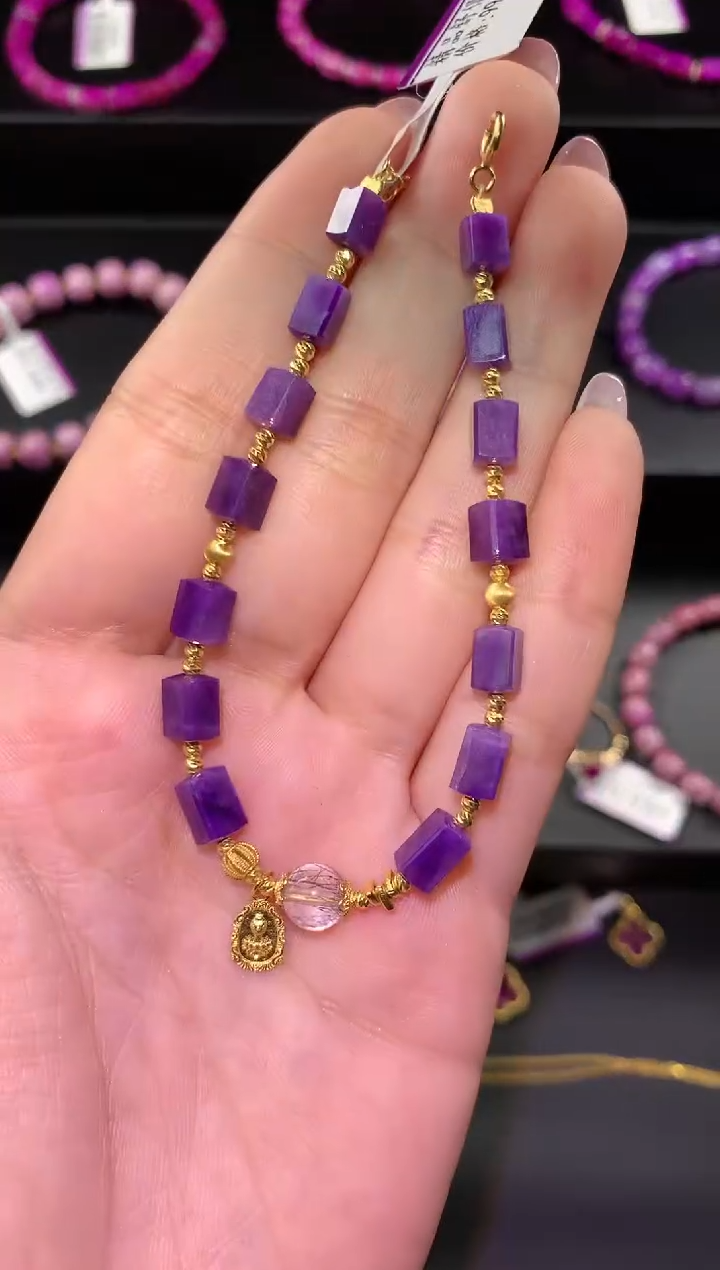 【闪购商品】苏纪石（舒俱来）.18K金镶嵌舒俱来手链