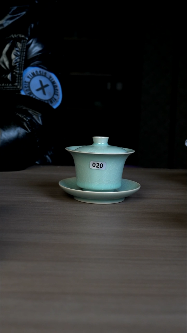 【闪购商品】杯020号仿古马蹄盖碗微瑕开片