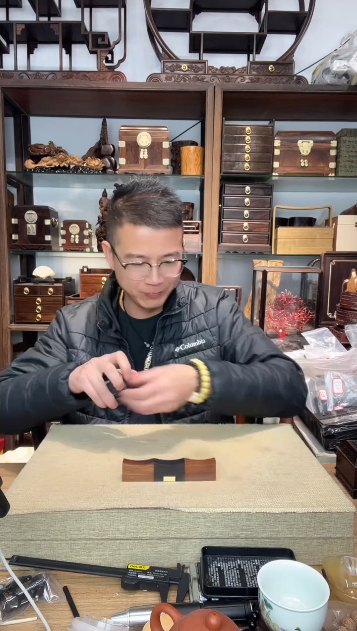 乌木类书架634非酸+紫光檀嵌铜笔搁