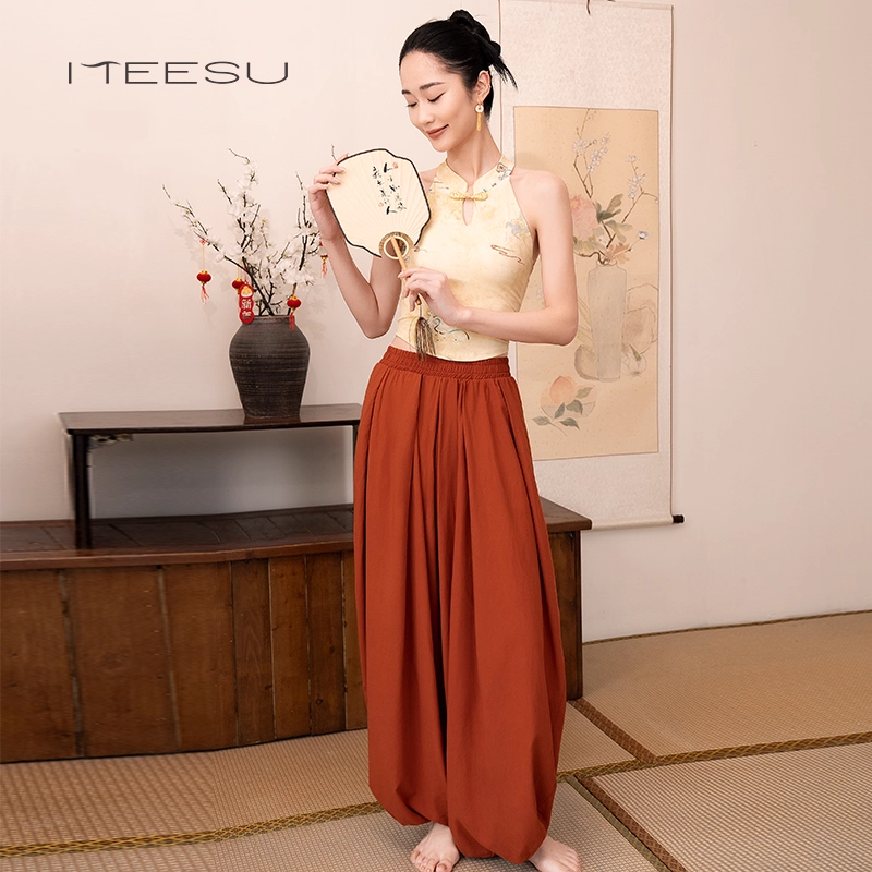 【彤彤自用】中式瑜伽服冥想背心套装女民族风轻薄灯笼裤