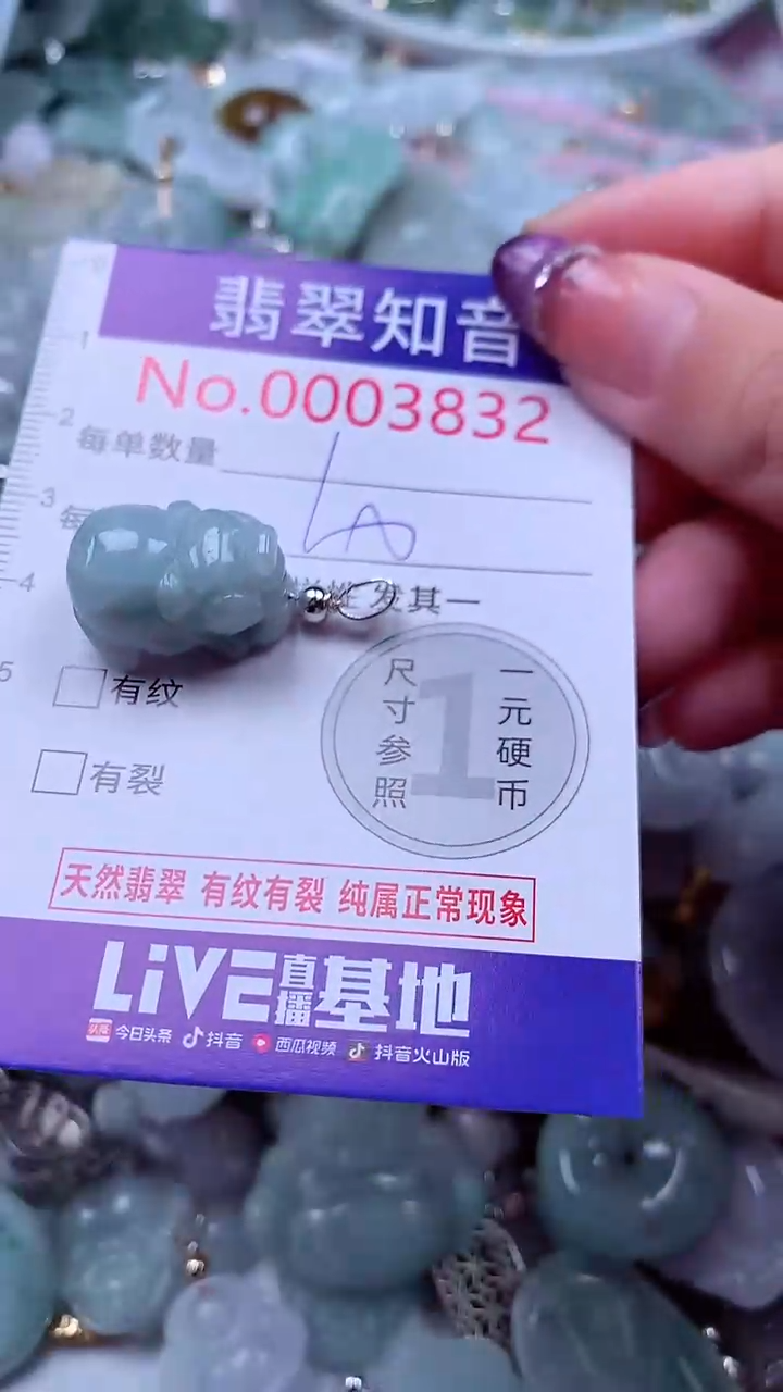 翡翠未镶嵌吊坠(不含链)3832