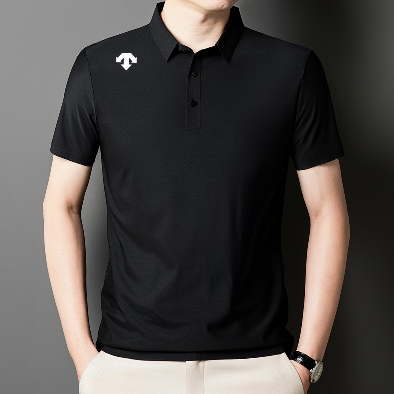 迪桑短袖Polo衫男2025夏季新品户外透气无痕休闲凉感宽松薄款男装