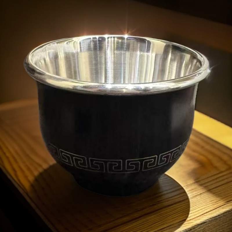 【蜂鸟·会客厅】木胎 大漆 嵌丝主人杯