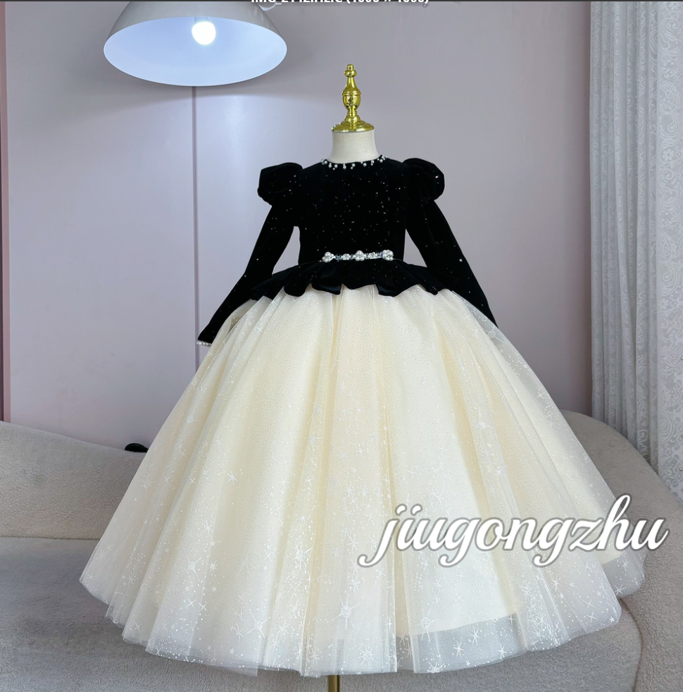 【莉莉安】儿童礼服公主裙钢琴走秀表演生日宴会花童设计师婚礼