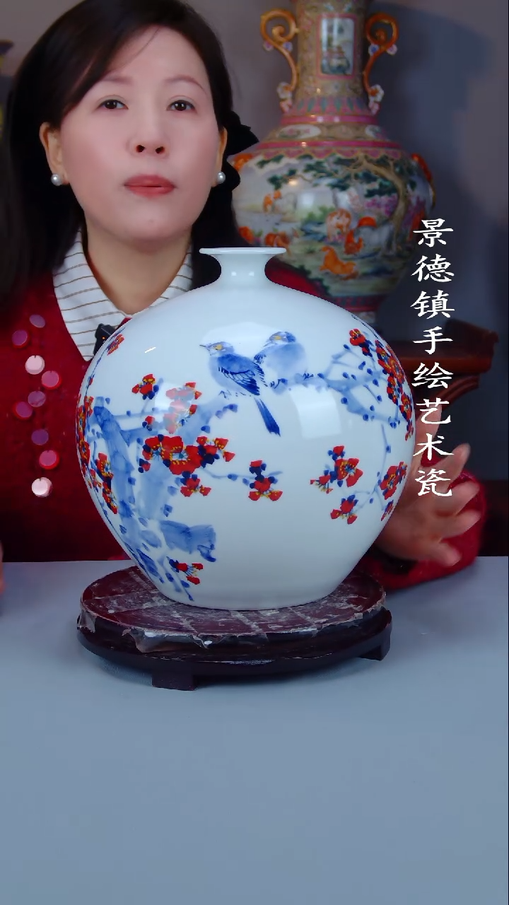 摆件陶瓷景德镇手工手绘陶瓷摆件18