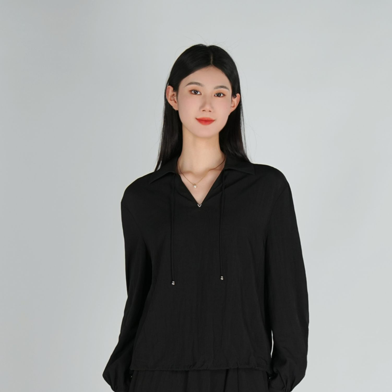 GIRDEAR/哥弟真的好早春新款气质上衣极简风百搭长袖卫衣女830002