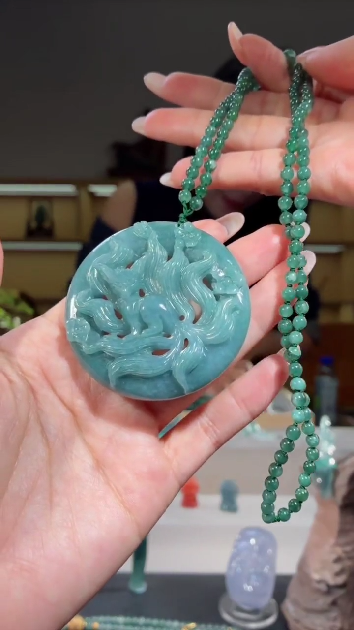 吊坠(赠链)未镶嵌翡翠凤九（多样性发其一）