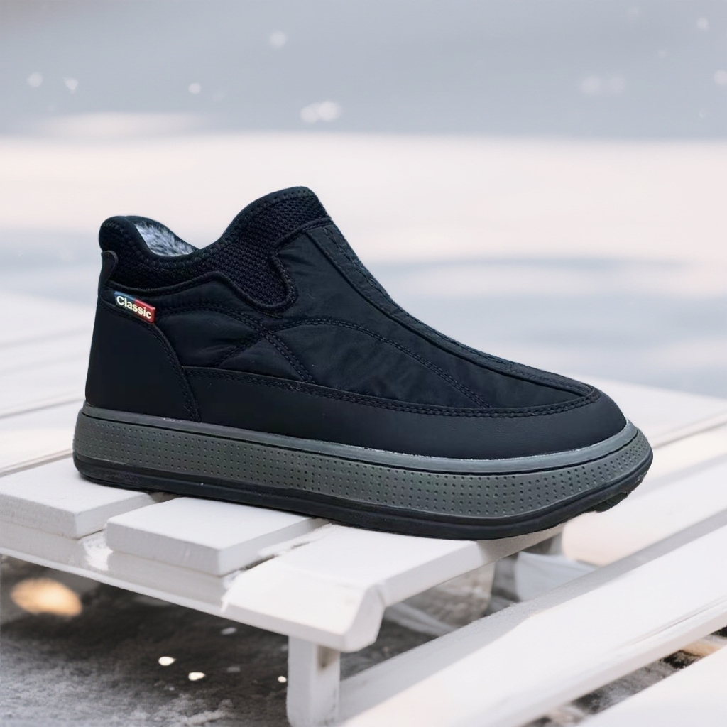 冬款大棉防水面料防滑橡胶底男鞋2319【小猪1】2q