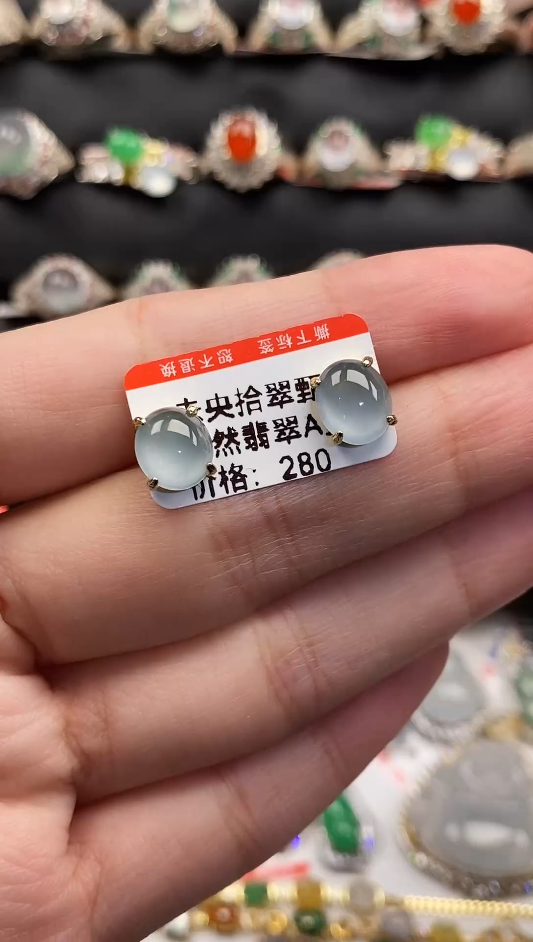 银S925镶嵌戒指翡翠天然A货翡翠26