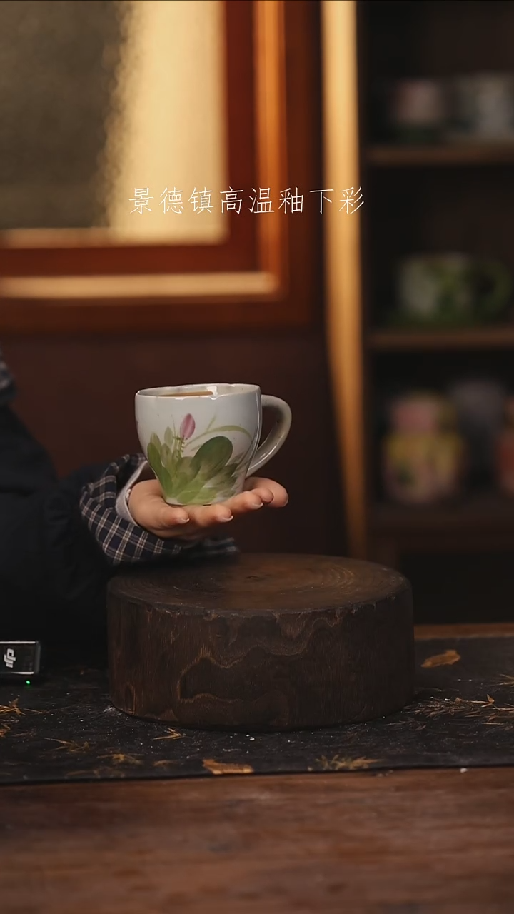 陶瓷景德镇高温釉下手绘陶瓷@L047@