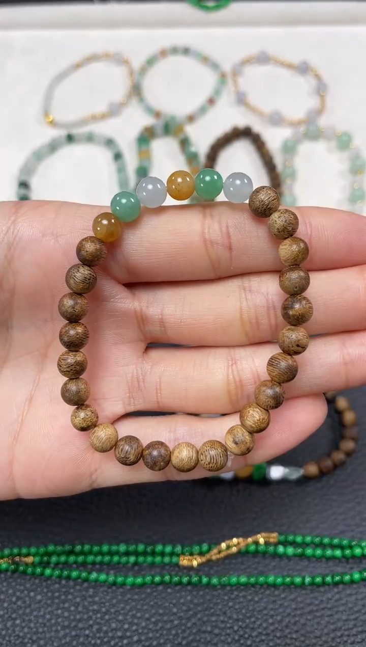 【闪购商品】翡翠套链未镶嵌一个  JK243