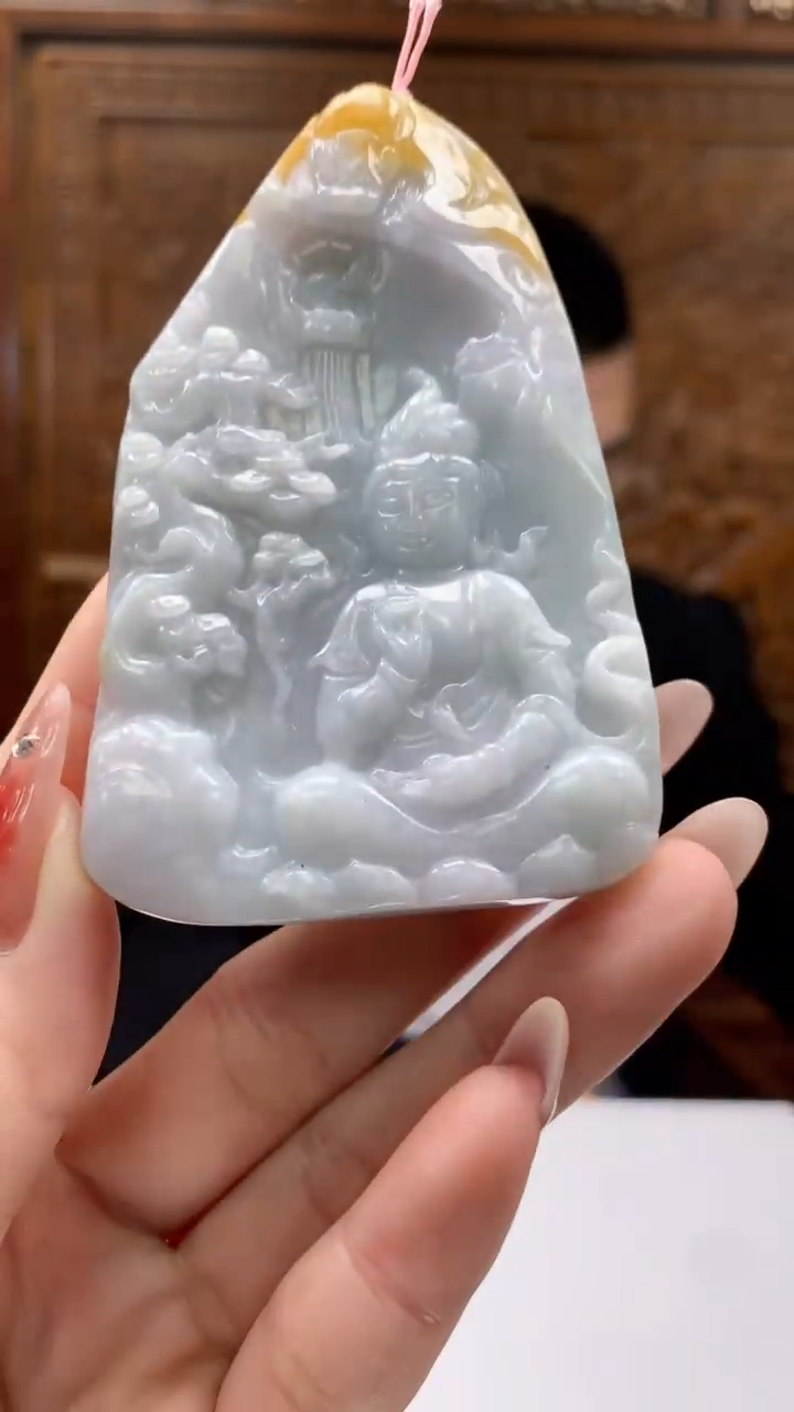 【闪购商品】定制翡翠未镶嵌1072ry-毛货挂件37