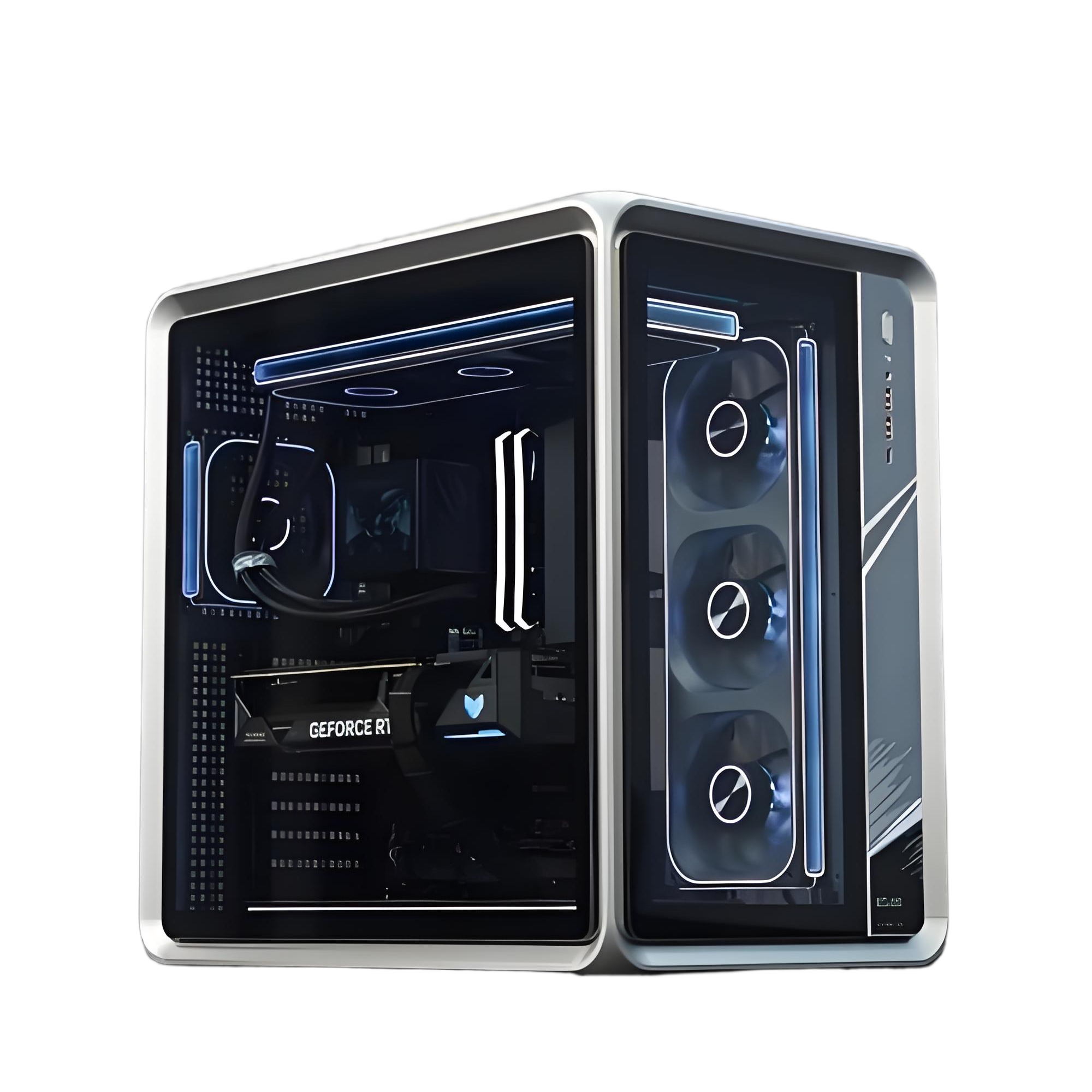 【乔思伯BO400】AMD 9800X3D+华硕ROG B850-f 黑色海景房主机