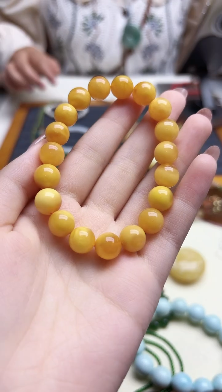 裸石蜜蜡未镶嵌蜜蜡手串HS