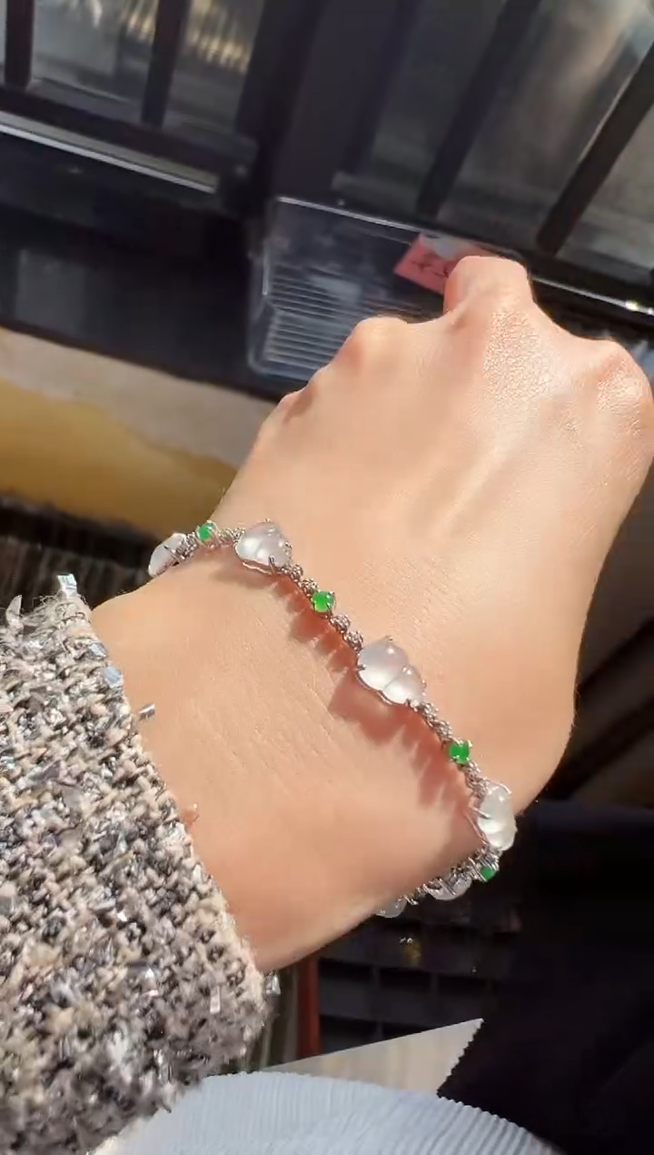 【闪购商品】翡翠手链18K金镶嵌DFZ0202-548