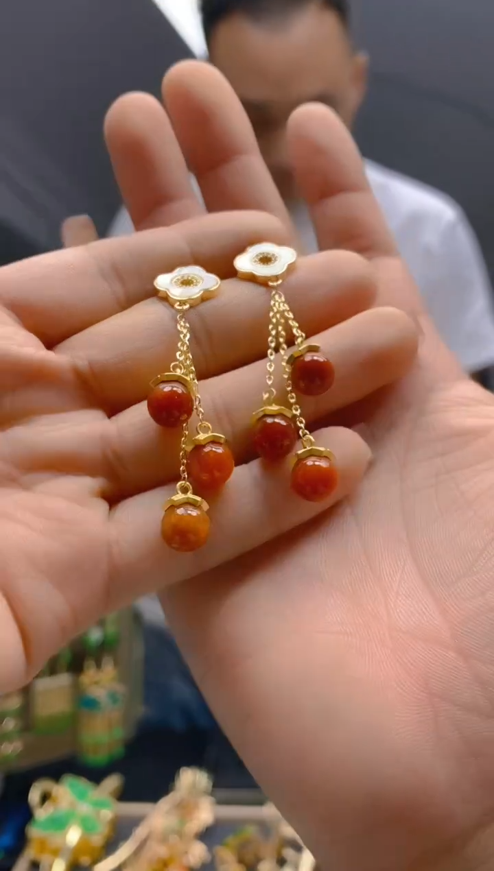 【闪购商品】翡翠耳饰合金325翡翠耳钉