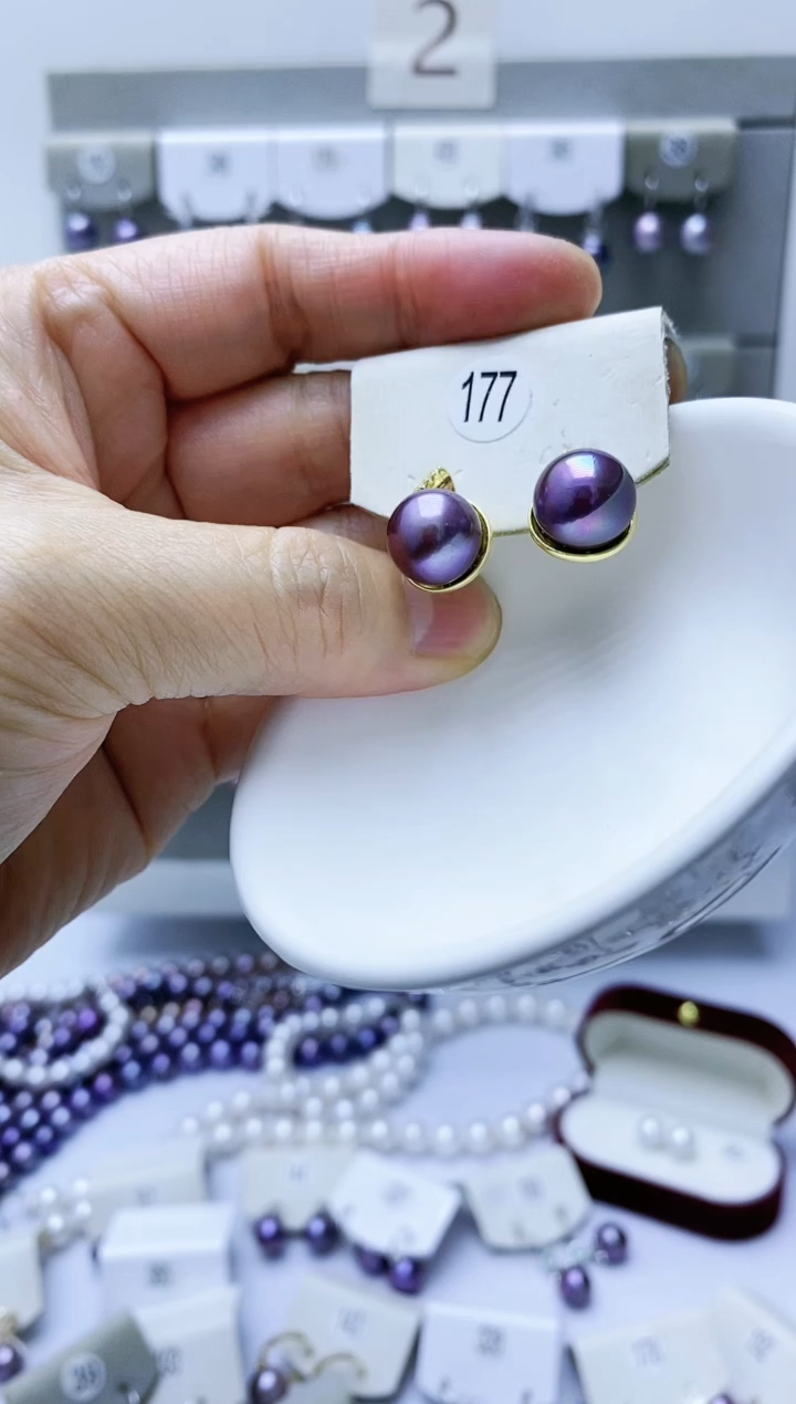 【闪购商品】淡水珍珠耳饰银S925镶嵌177