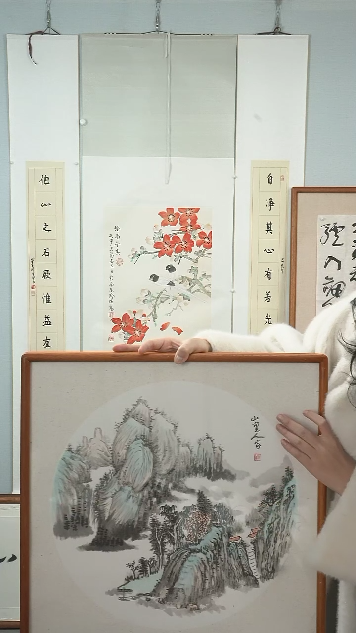 【闪购商品】国画向青《山水》带框