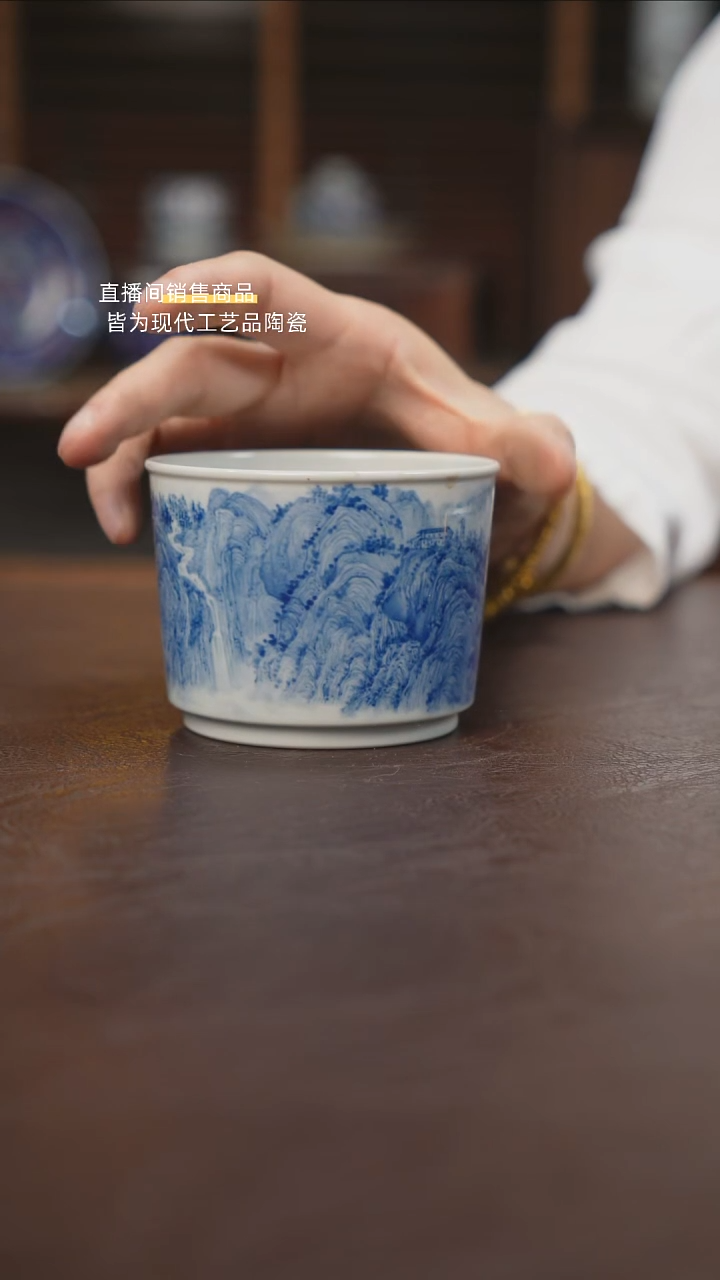 杯景德镇陶瓷杯碗柴烧多人