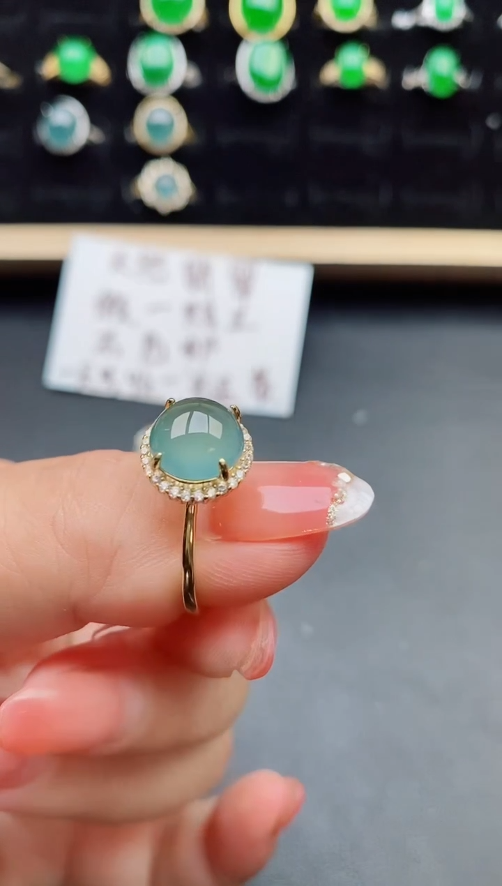 【闪购商品】翡翠戒指银S925镶嵌211212