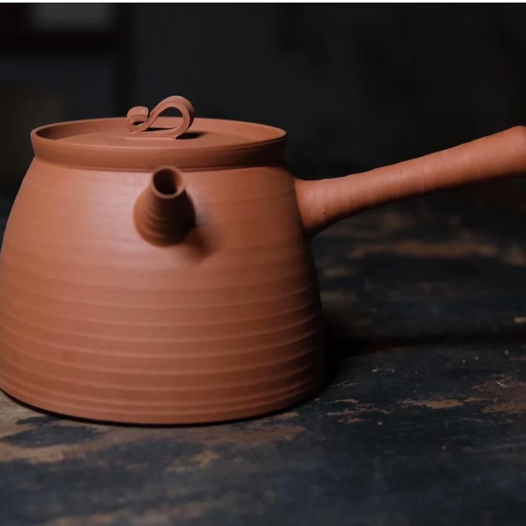 【云山茶语】水木纯手工大口煮茶砂铫薄胎玉书煨650cc