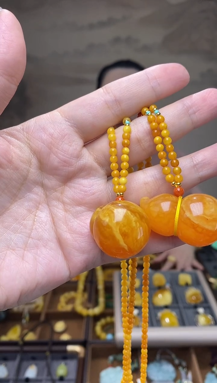 蜜蜡颈饰未镶嵌多样性发货发其一 