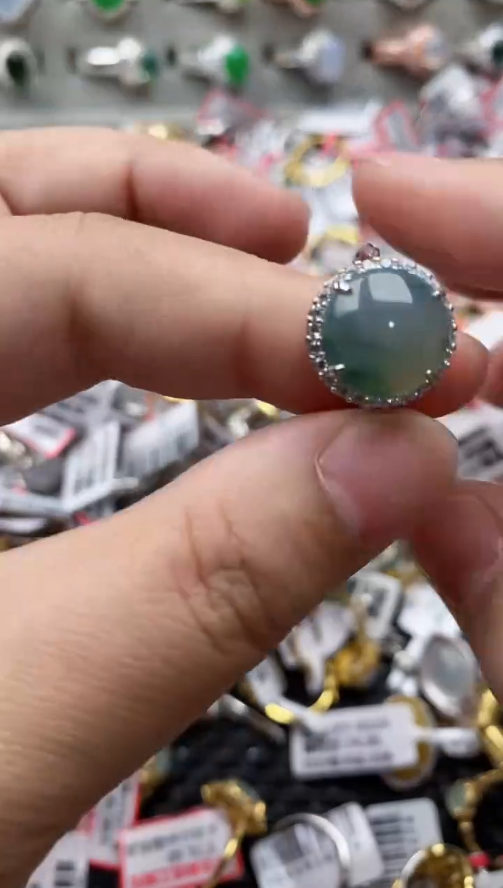 【闪购商品】翡翠戒指银S925镶嵌333333---3