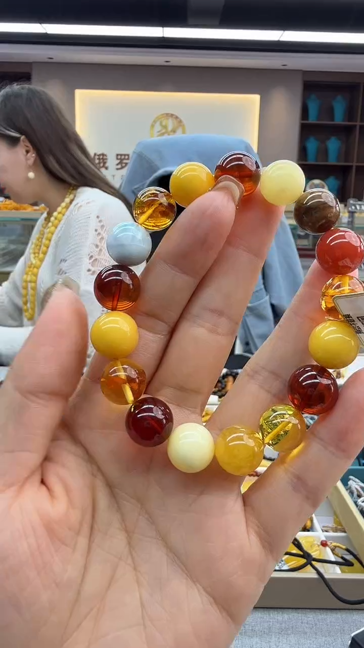手链琥珀未镶嵌199秒拍号 假一罚三 