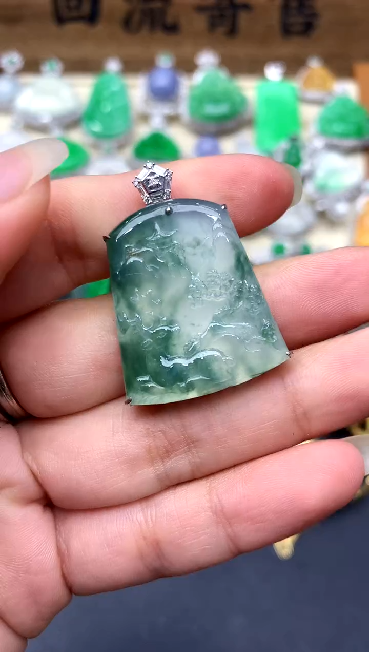 【闪购商品】翡翠颈饰18K金镶嵌321-中国好珍宝