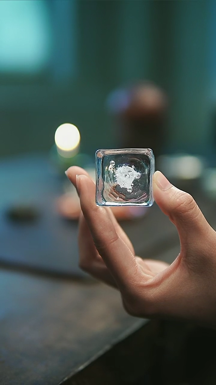 【闪购商品】玻心璃语冰块凝水盖置