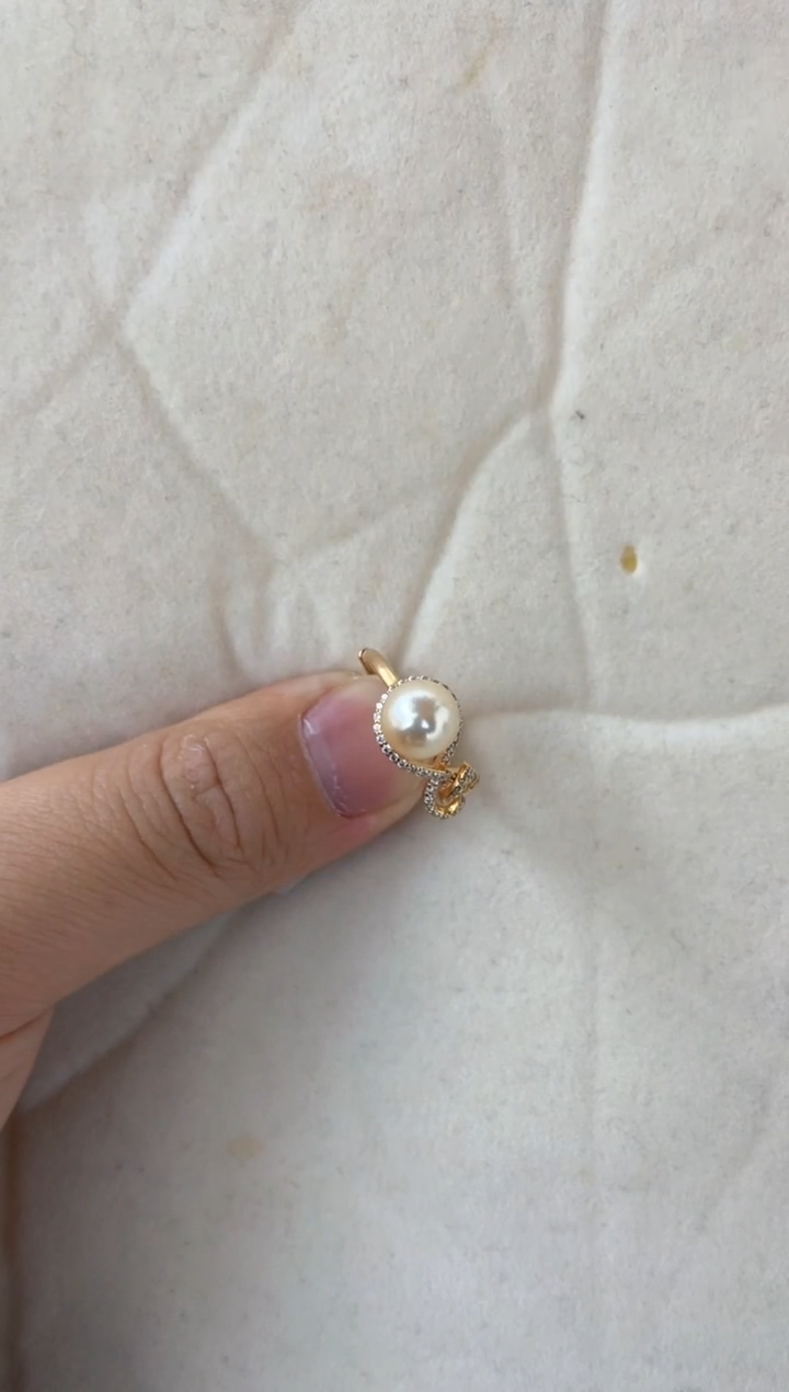 【闪购商品】海水珍珠戒指银S925镶嵌戒指