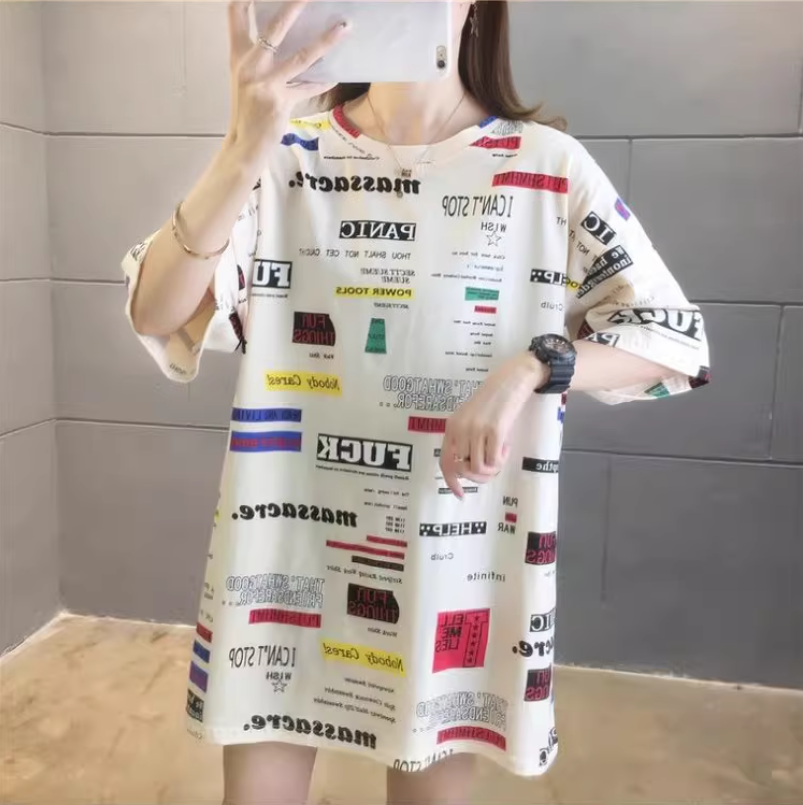 2025年新款夏季宽松韩版男女同款半袖T