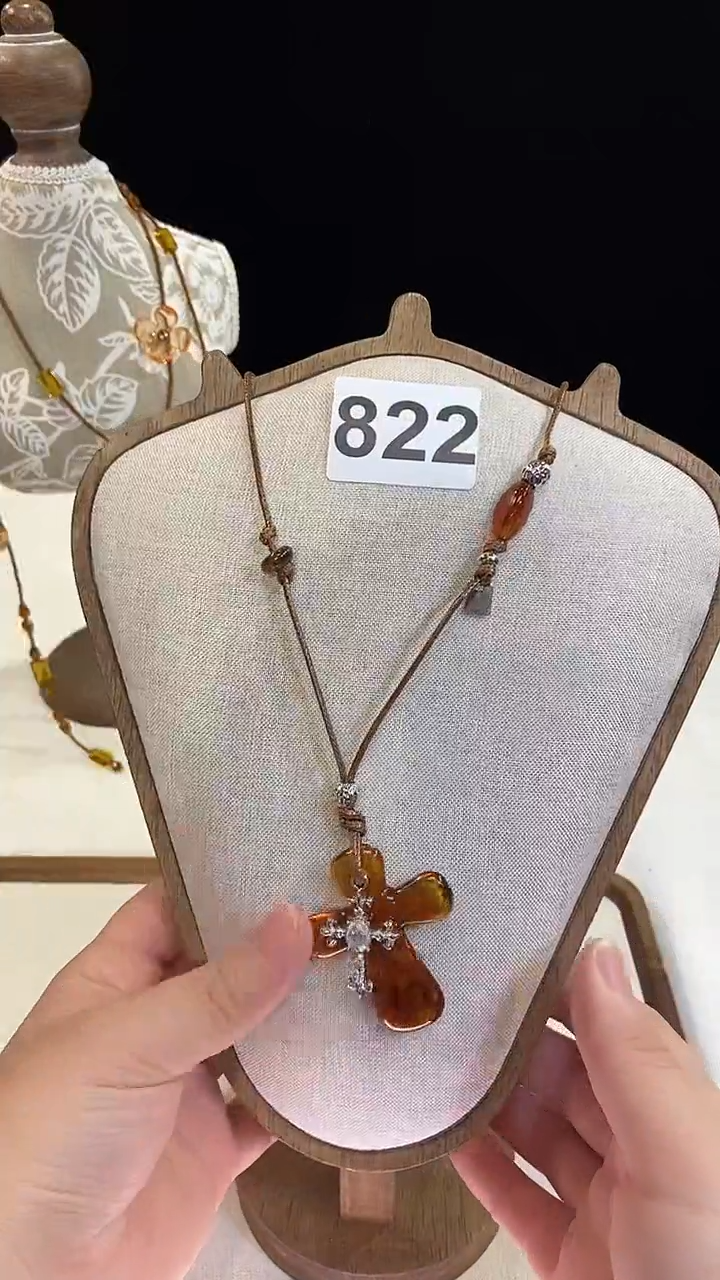 项链钛钢淡水珍珠822