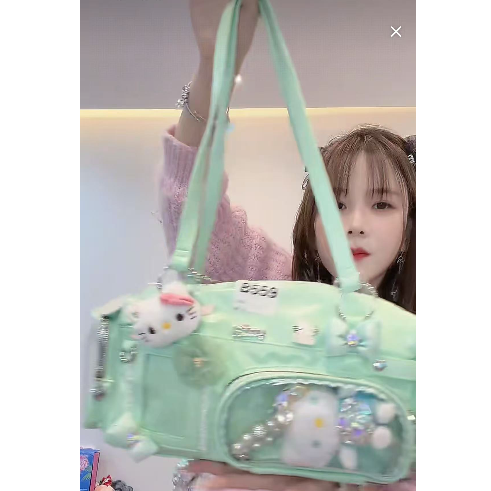 格格家新款定制女包绿色痛包3067